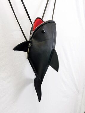 Leather Shark Bag - Crossbody, Backpack, Purse